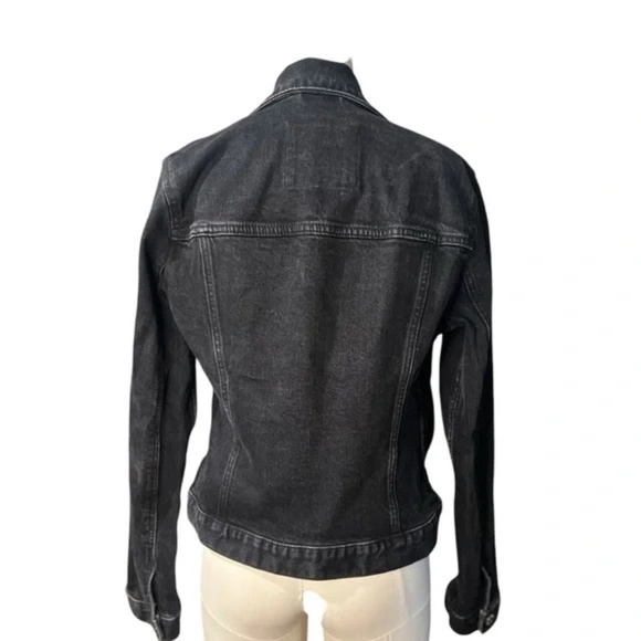 Abercombie & Fitch black Washed Denim Jacket in Small Size - Picture 8 of 8